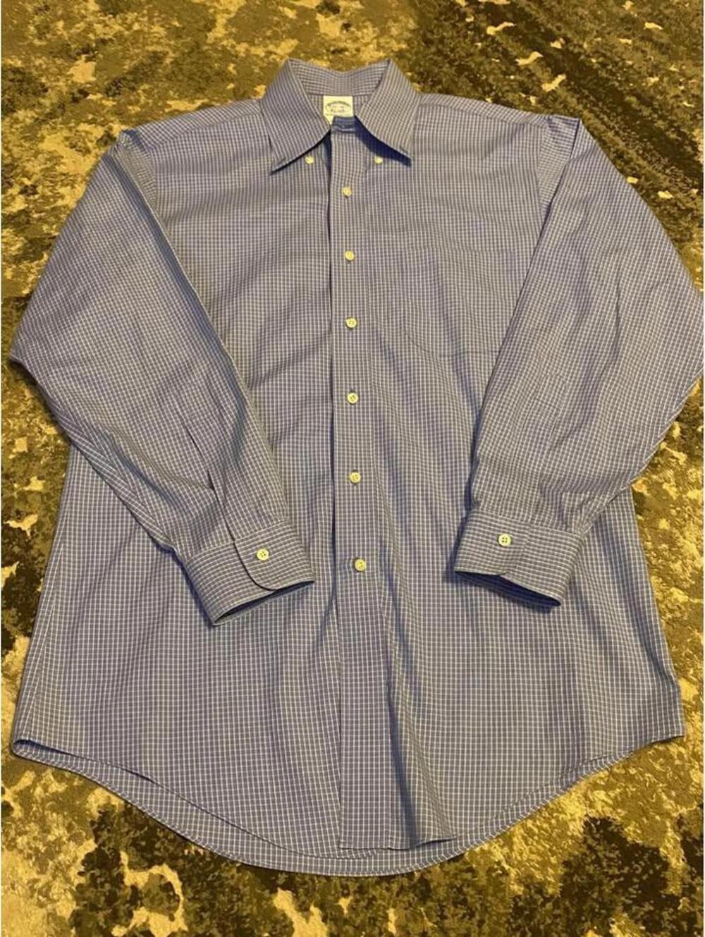 Brooks Brothers Slim Fit Non-Iron Checkered Shirt - Size 15½/32
